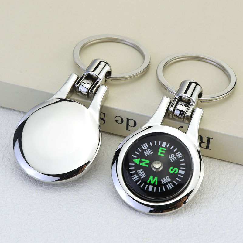 Water Drop Compass Keychain