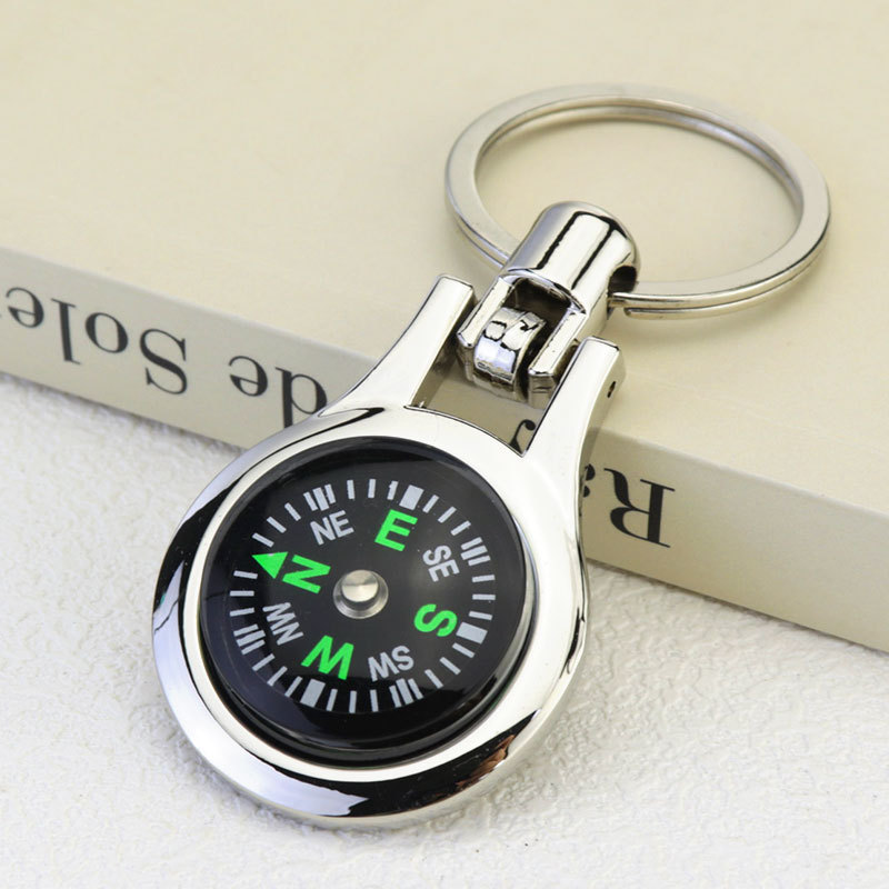 Water Drop Compass Keychain
