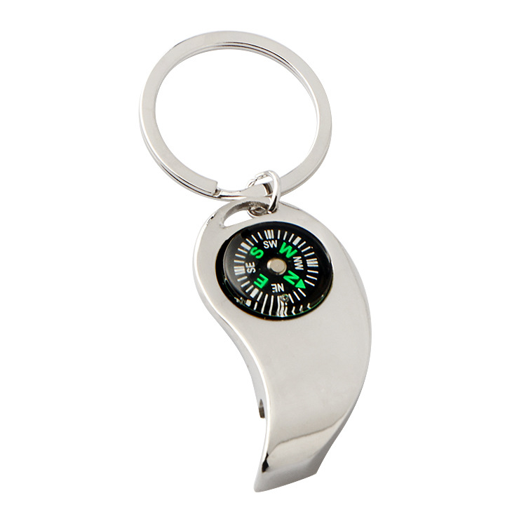 Compass Bottle Opener Keychain