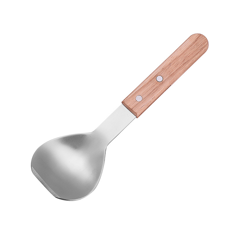 Stainless Steel Wooden Handle Ice Cream Scoop