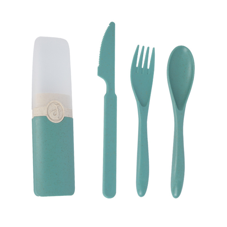 3 Pcs Wheat Straw Cutlery Set
