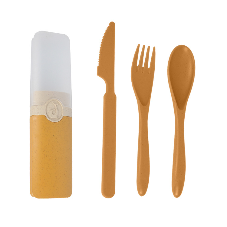 3 Pcs Wheat Straw Cutlery Set
