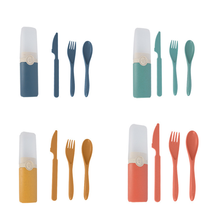 3 Pcs Wheat Straw Cutlery Set