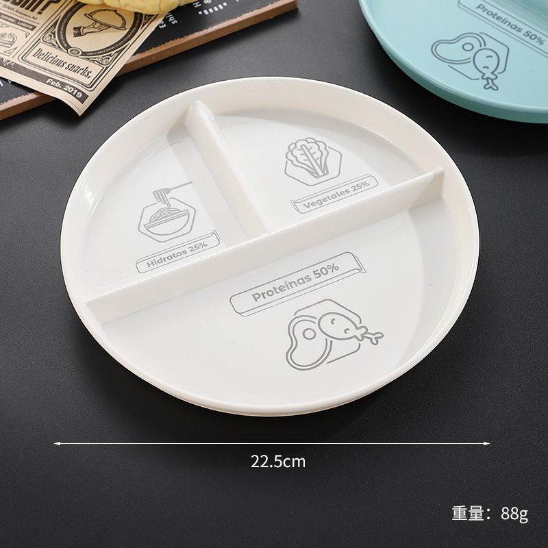 PP Plastic 3 Compartment Plate