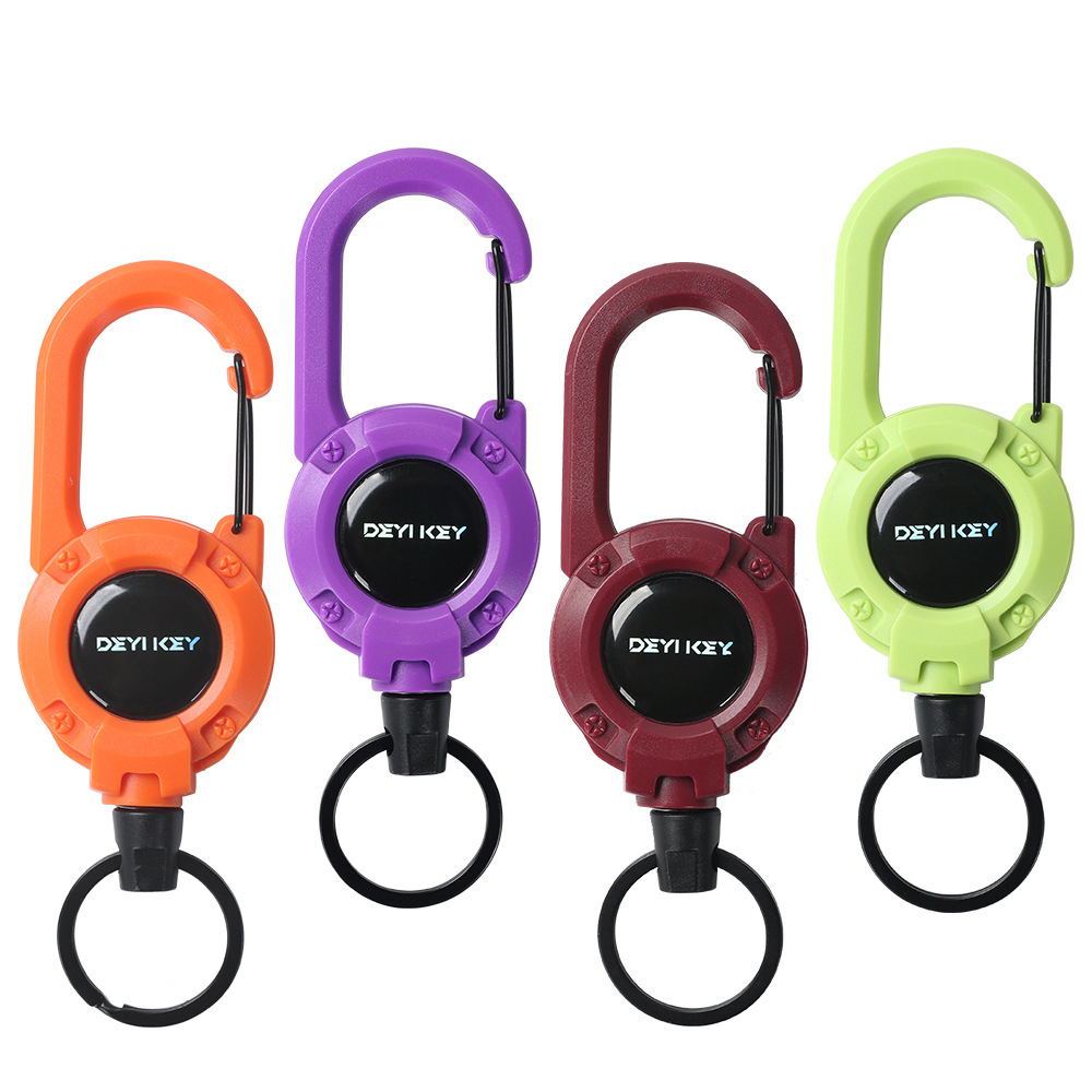 Outdoor Badge Reel with Keyring & Carabiner