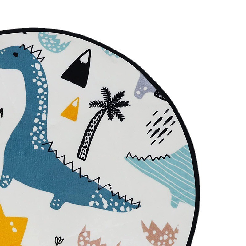 Full Color Crystal Velvet Round Floor Mat