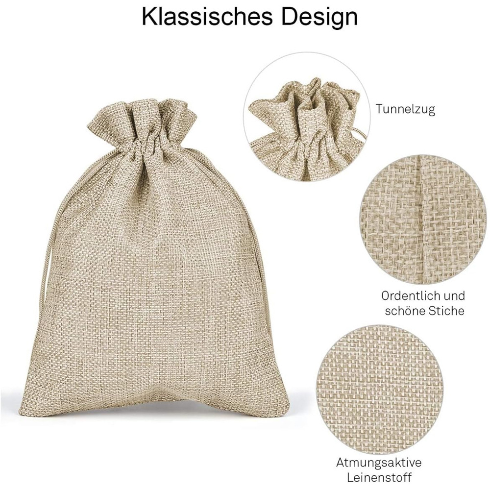 Linen Drawstring Gift Pouch