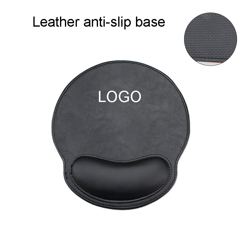 PU Leather Wrist Support Mouse Pad
