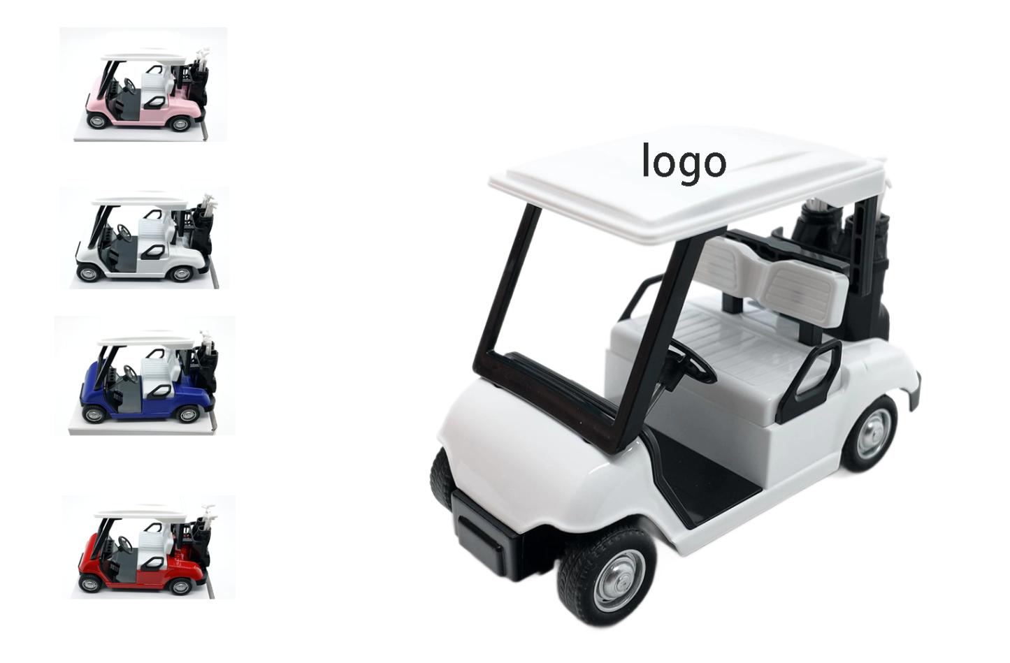 Alloy Pull Back Golf Cart Model