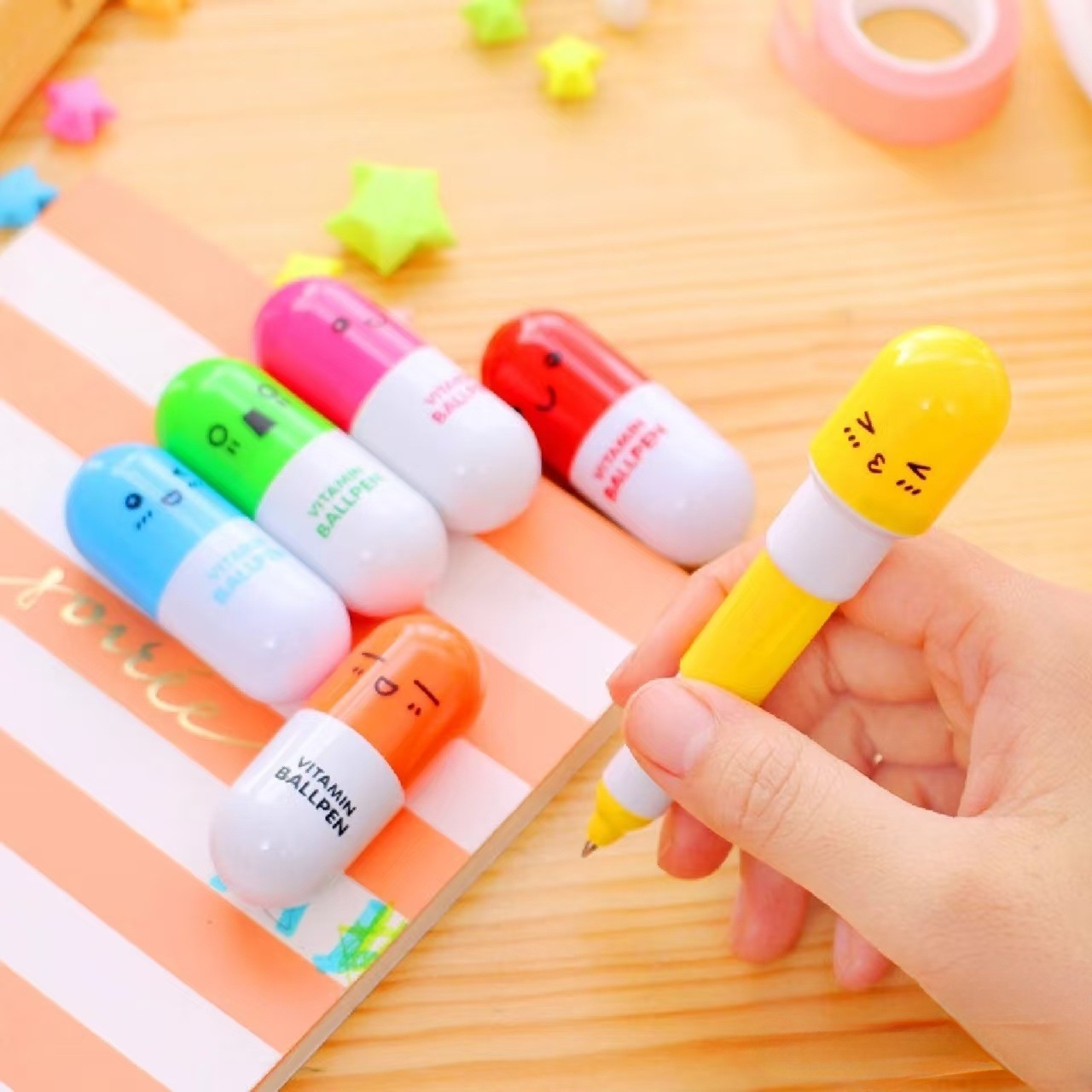 Capsule Shaped Retractable Ballpoint Pen