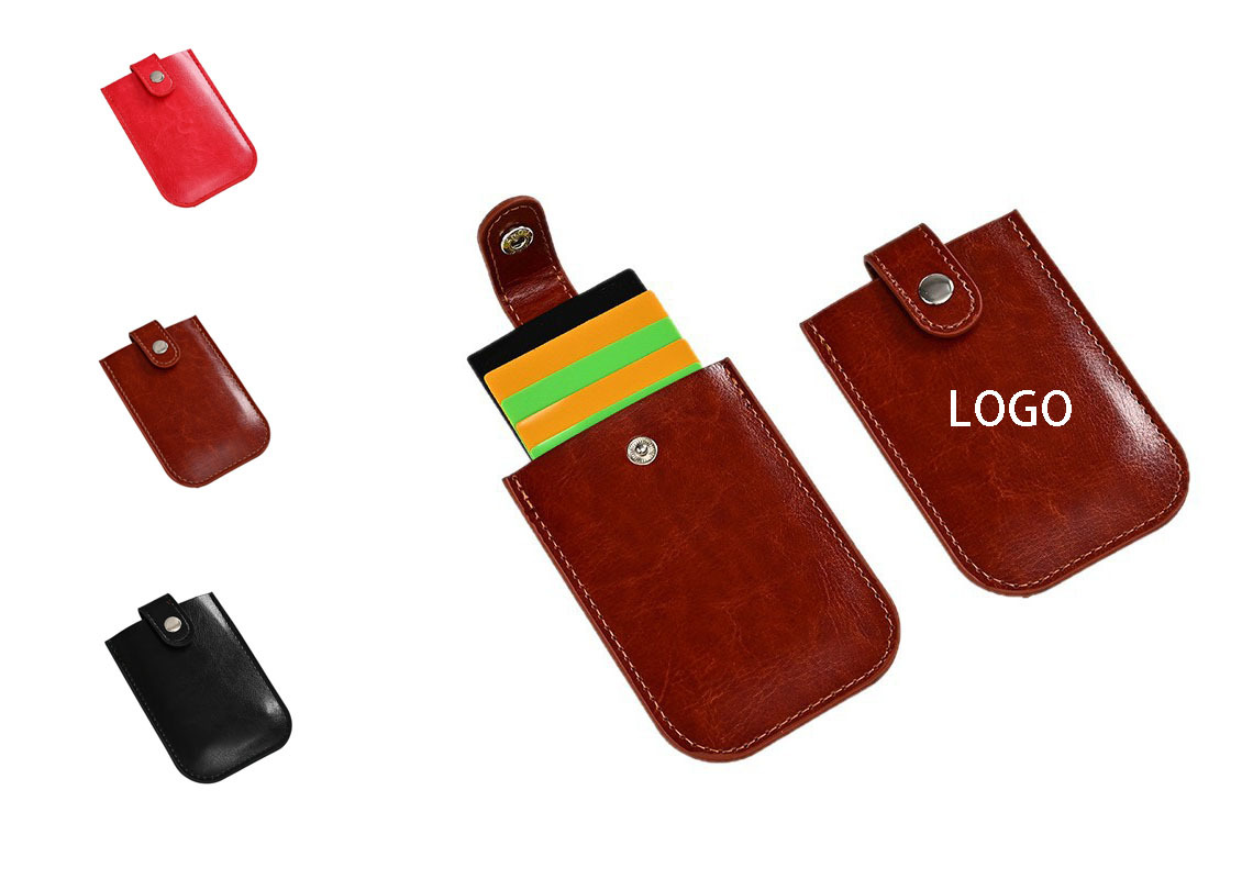 PU Leather Pull-out Card Holder