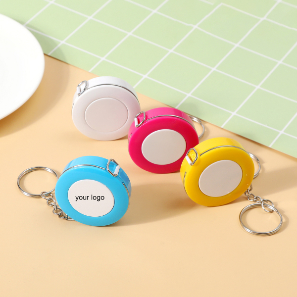 59-Inch Round Mini Retractable Tape Measure Keychain