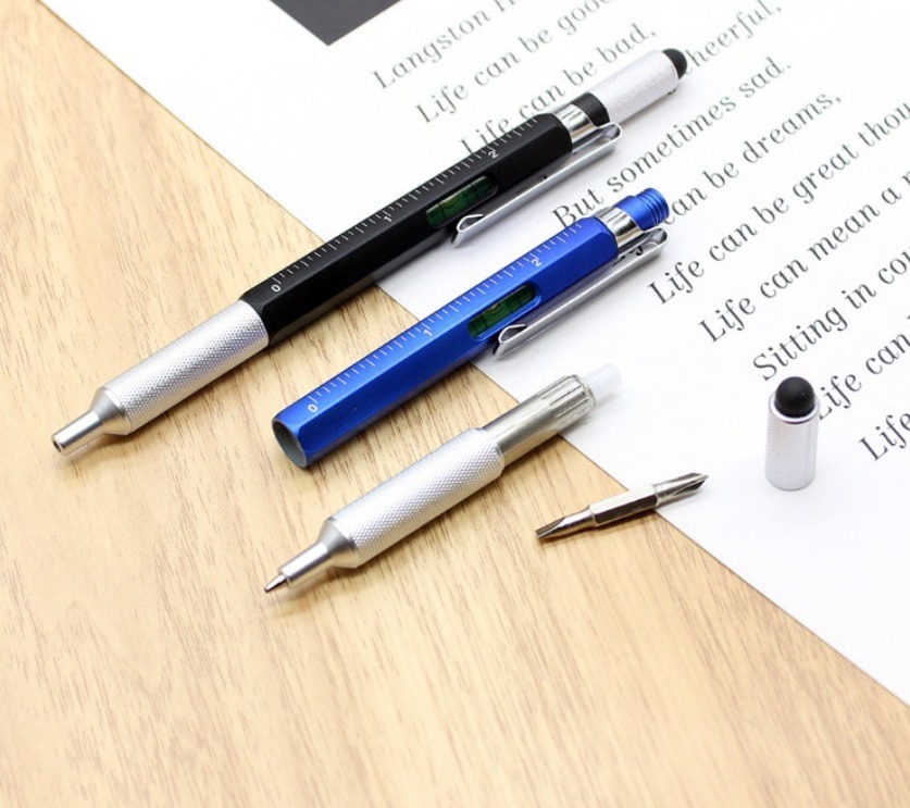 Metal Multi-Function Ballpoint Pen with Stylus & Screwdriver