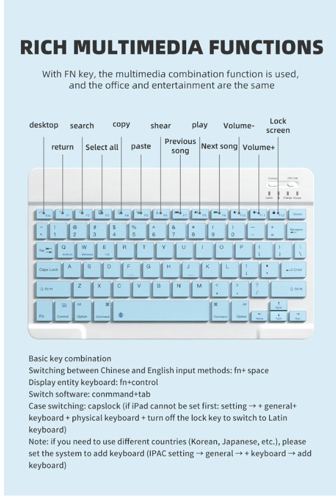 Rechargeable Wireless Keyboard Mouse Combo