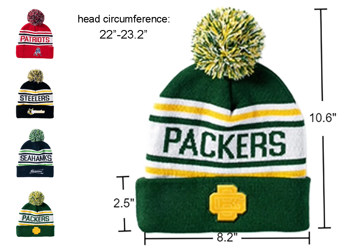 Acrylic Pom-Pom Embroidered Beanie