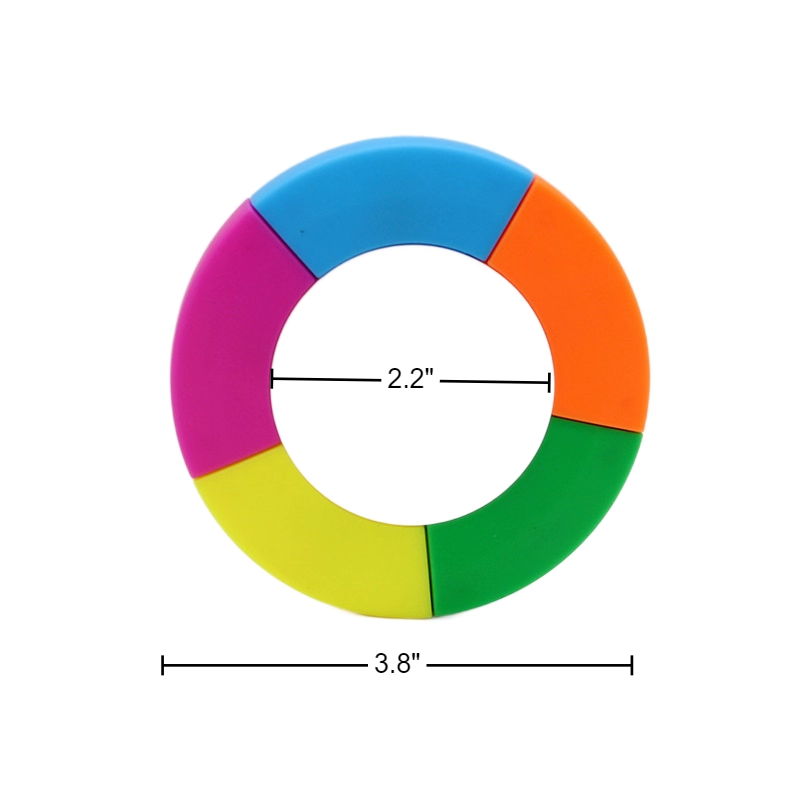 Five-Color Round Highlighters
