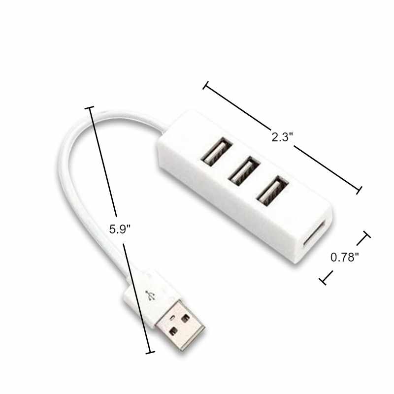 USB 2.0 4-Port Hub Splitter