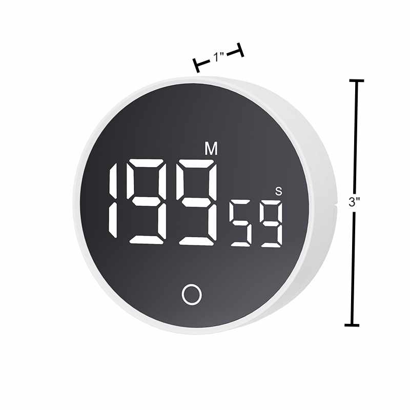 Rotatable Magnetic Round Kitchen Timer w/Stand