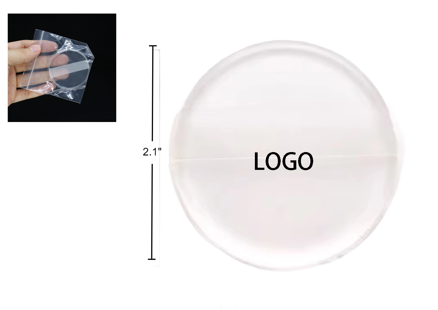 Round Transparent Silicone Puff