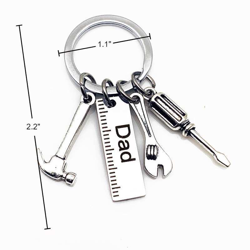 Stainless Steel Father's Day Tool Keychain