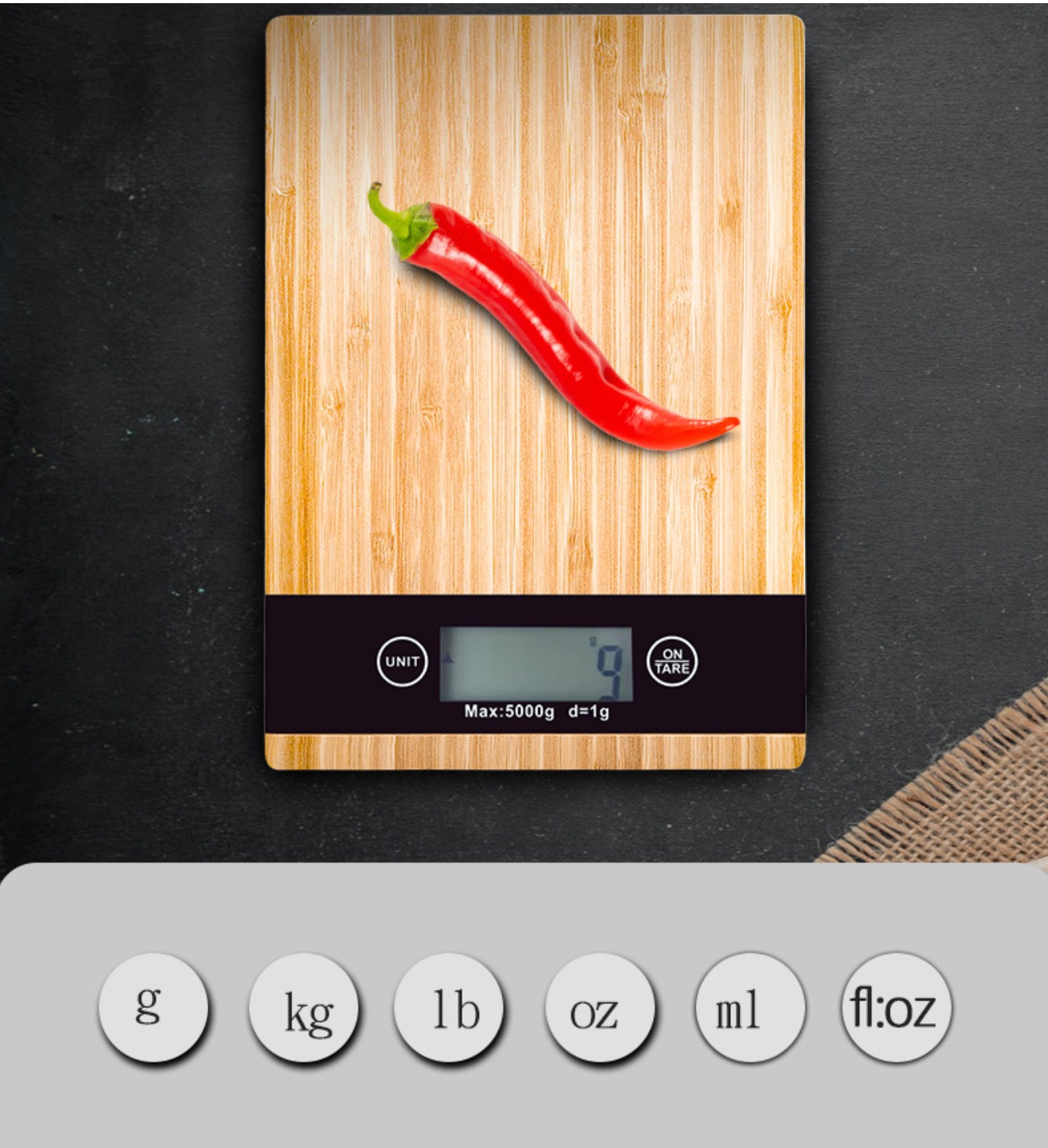 Bamboo Kitchen Scale
