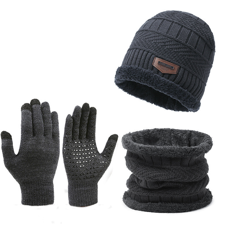 Winter Polyester 3-Piece Set (Beanie, Gaiter, Gloves)