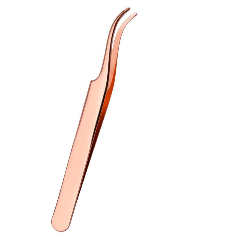 Stainless Steel Double Curve Eyelash Tweezer