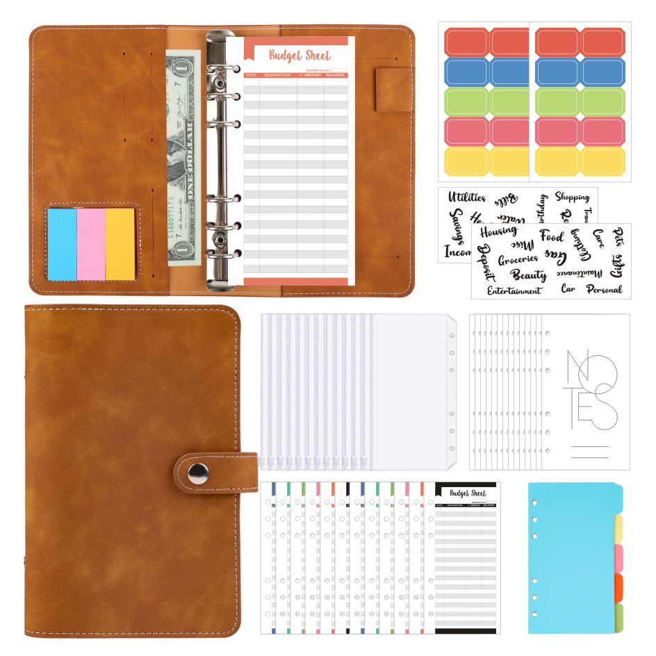 Retro PU A6 Ring Binder Notebook