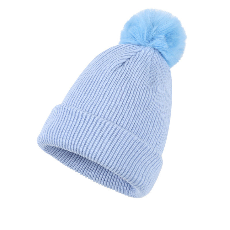 Winter Acrylic Cuffed Beanie with Pom