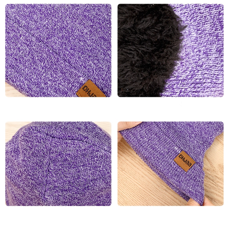 Fleece-Lined Beanie/Scarf/Gloves Set