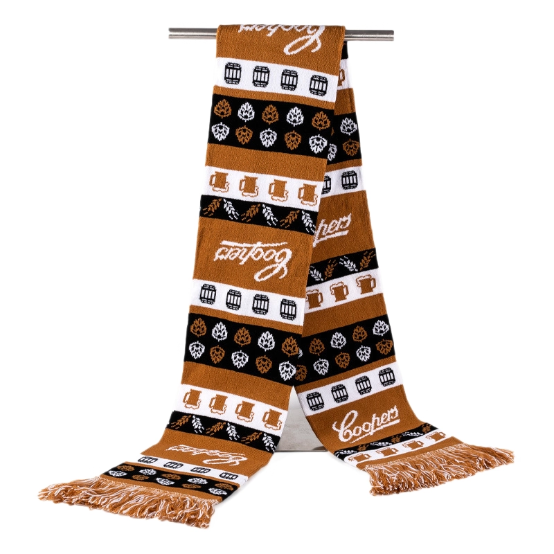 Acrylic Jacquard Winter Scarf w/ Tassel