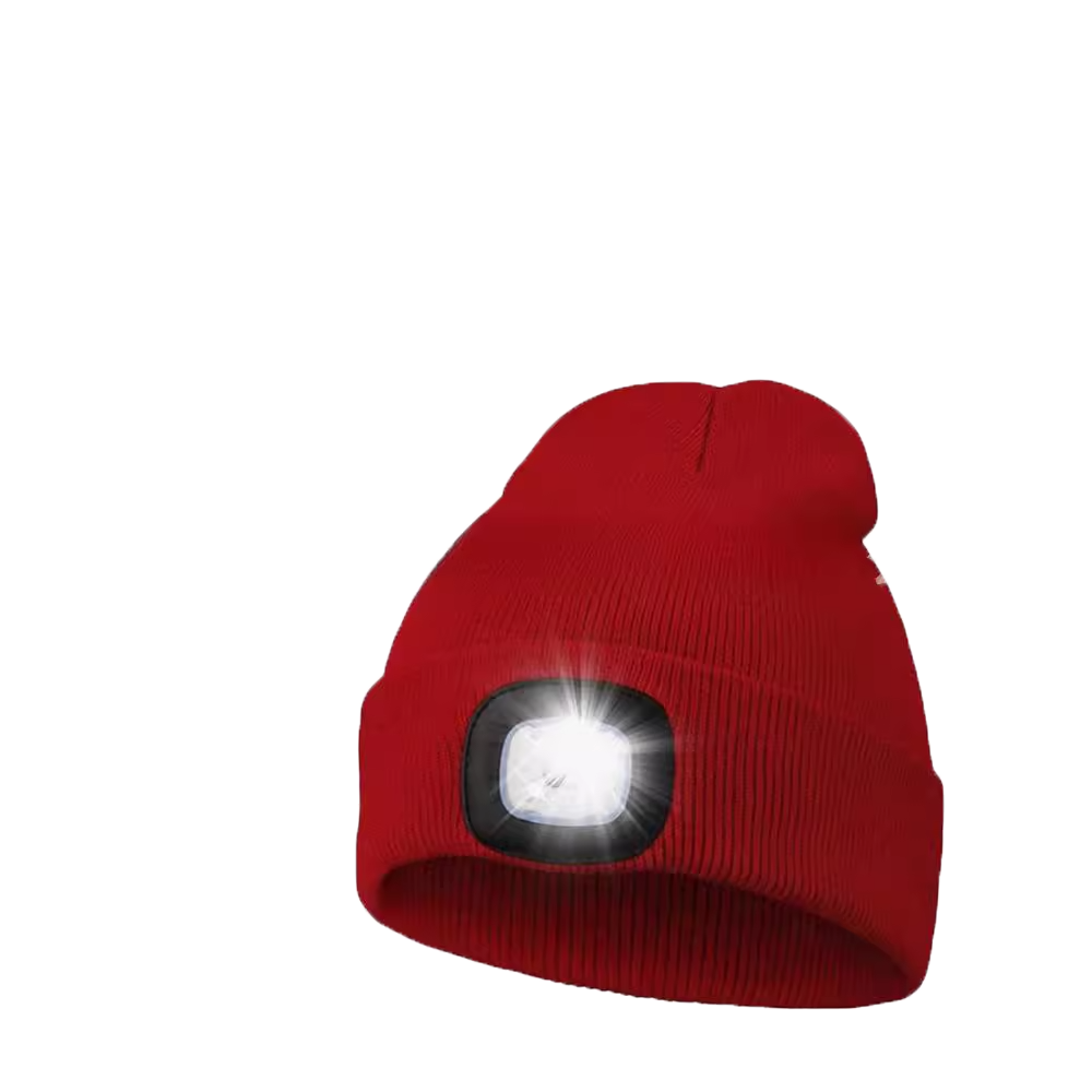 LED Warm Knit Beanie with Headlight