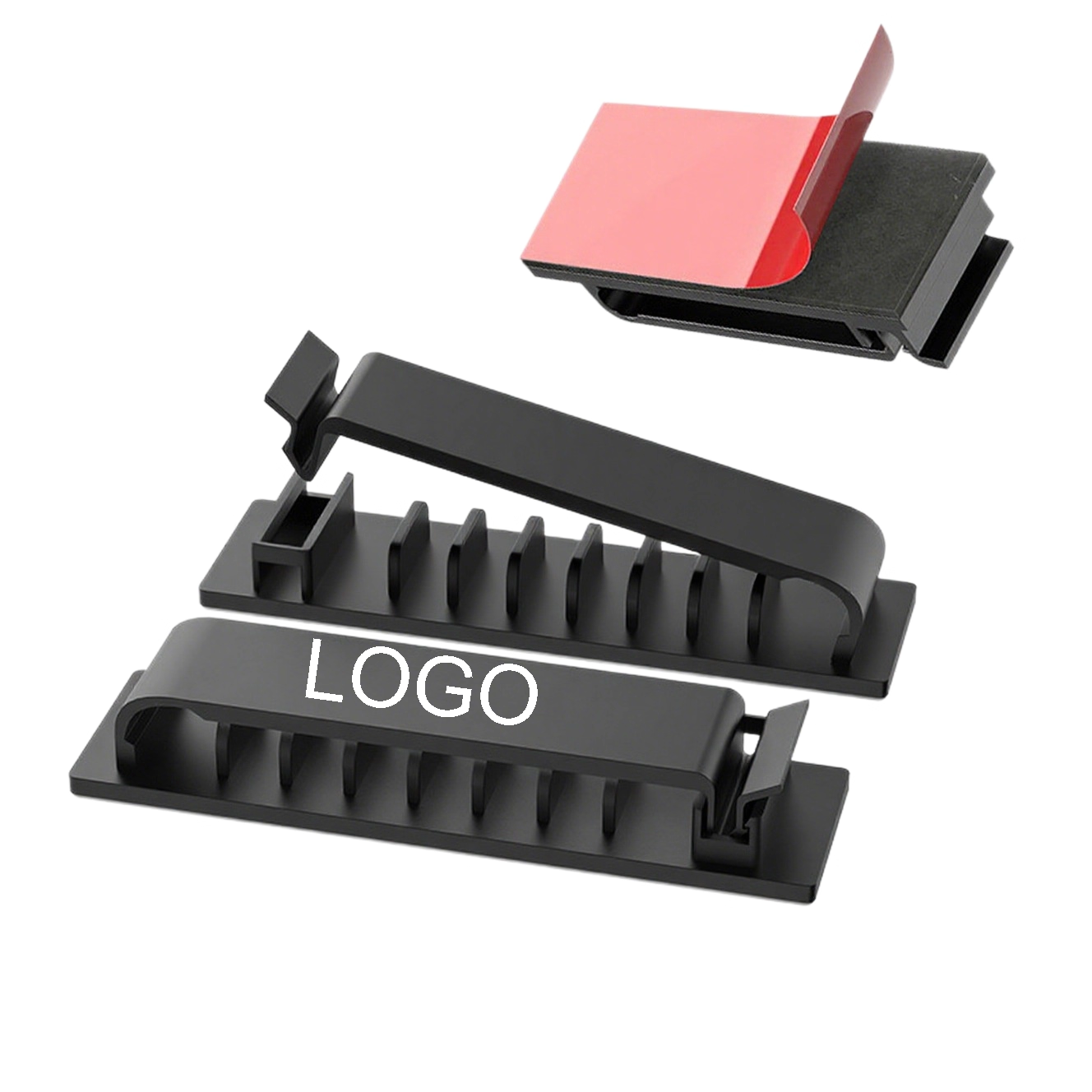 8-Hole Cable Organizer with Acrylic Adhesive