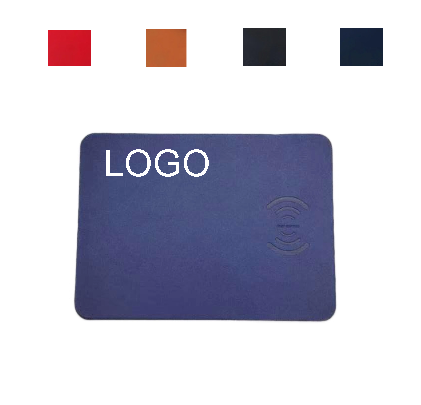PU Leather Wireless Charging Mouse Pad