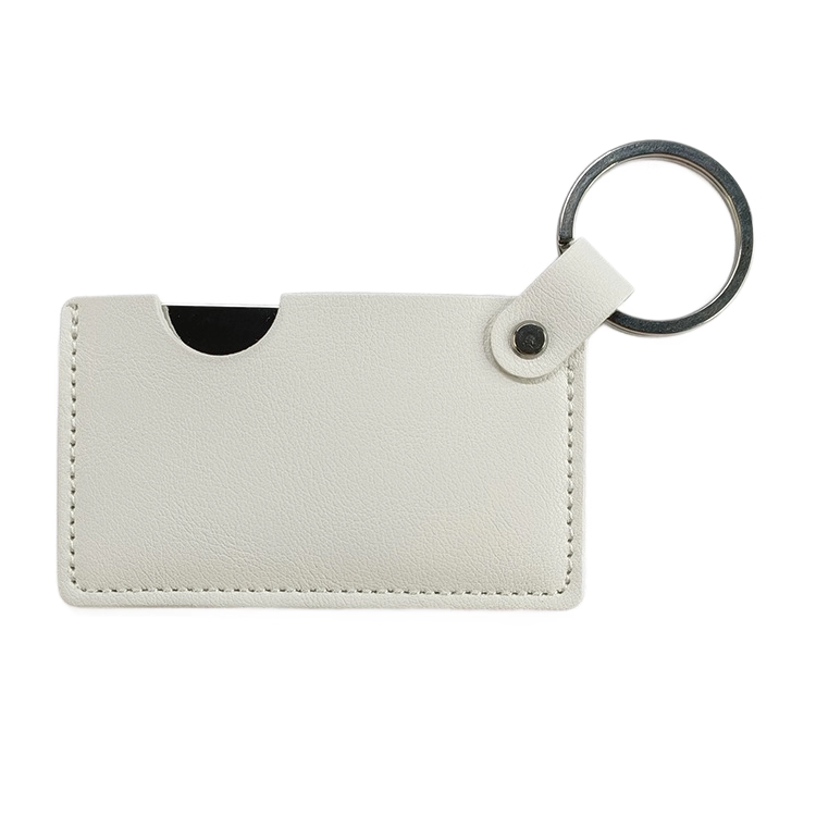 PU Leather Keychain Pocket Mirror