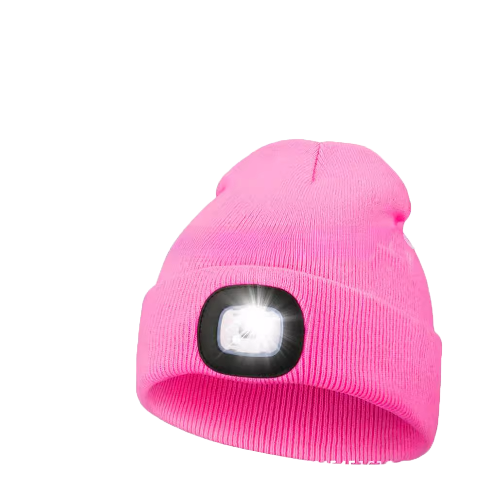 LED Warm Knit Beanie with Headlight