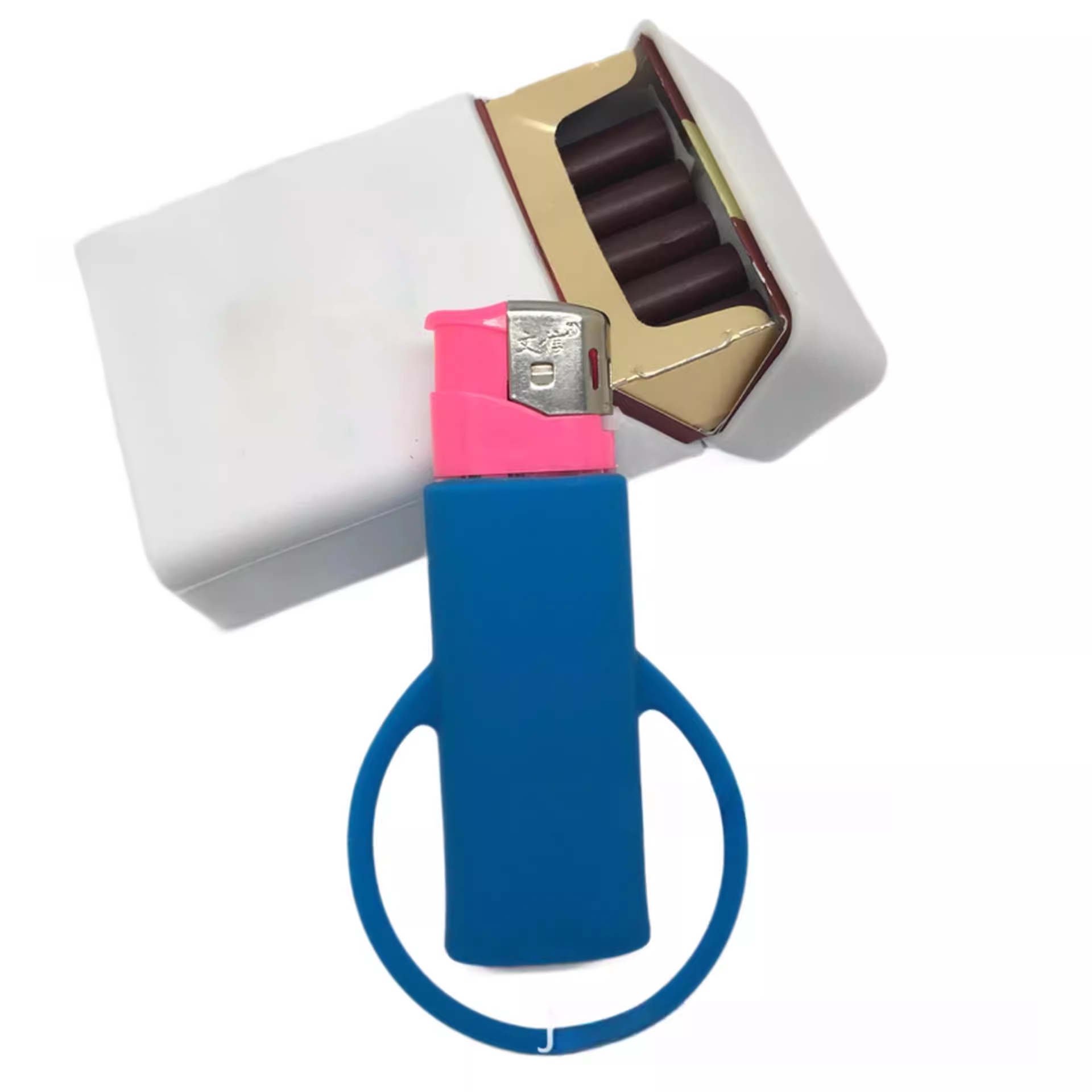 Silicone Lighter Protective Case w/Band