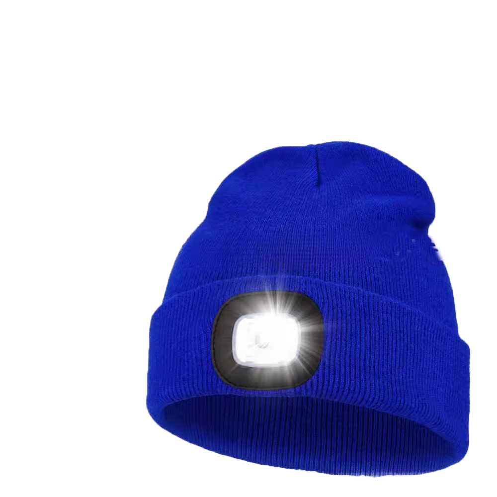 LED Warm Knit Beanie with Headlight