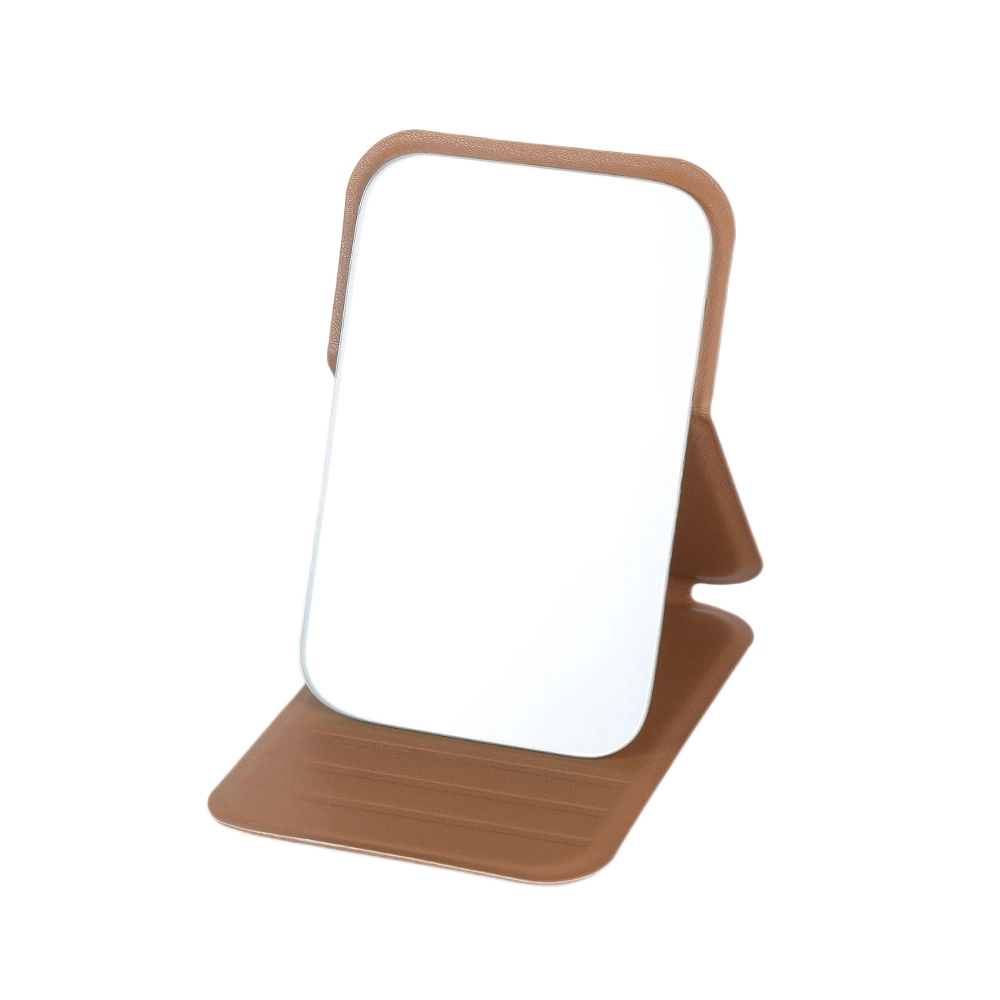 PU Folding Travel Makeup Mirror
