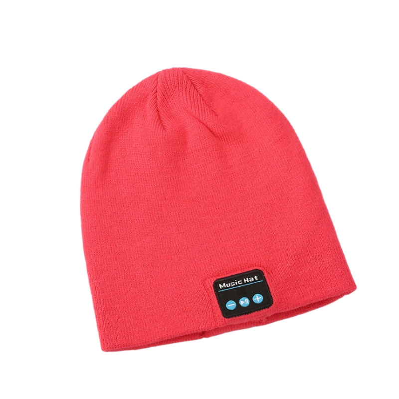 Acrylic Knit Beanie Hat w/Inbuilt Wireless Headphones