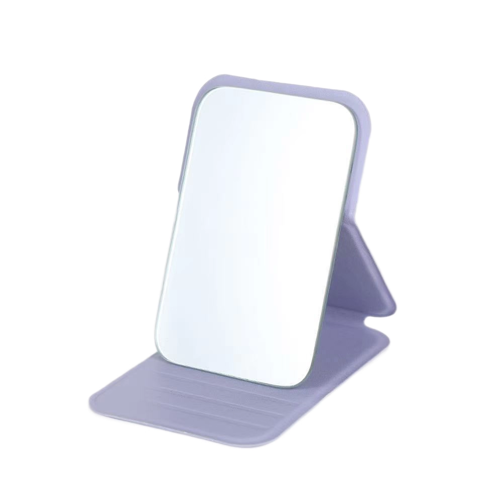 PU Folding Travel Makeup Mirror