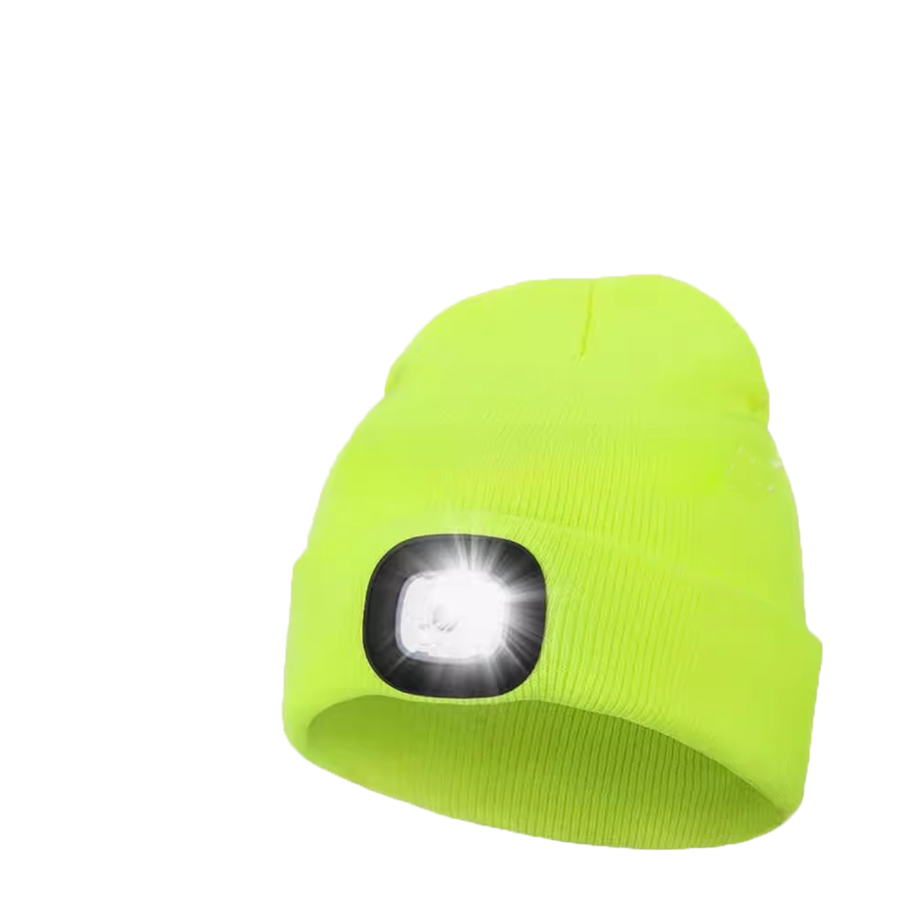 LED Warm Knit Beanie with Headlight