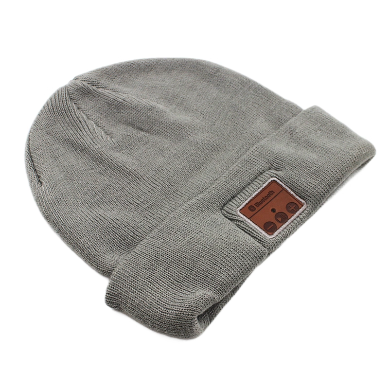 Acrylic Knit Beanie Hat w/Inbuilt Wireless Headphones