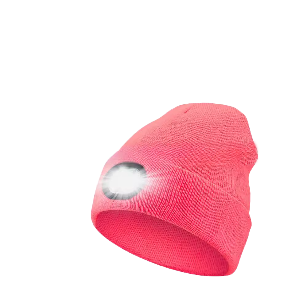 LED Warm Knit Beanie with Headlight