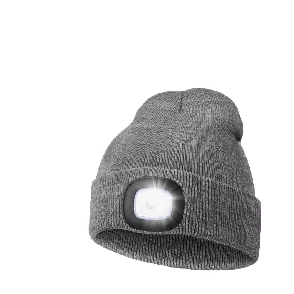 LED Warm Knit Beanie with Headlight