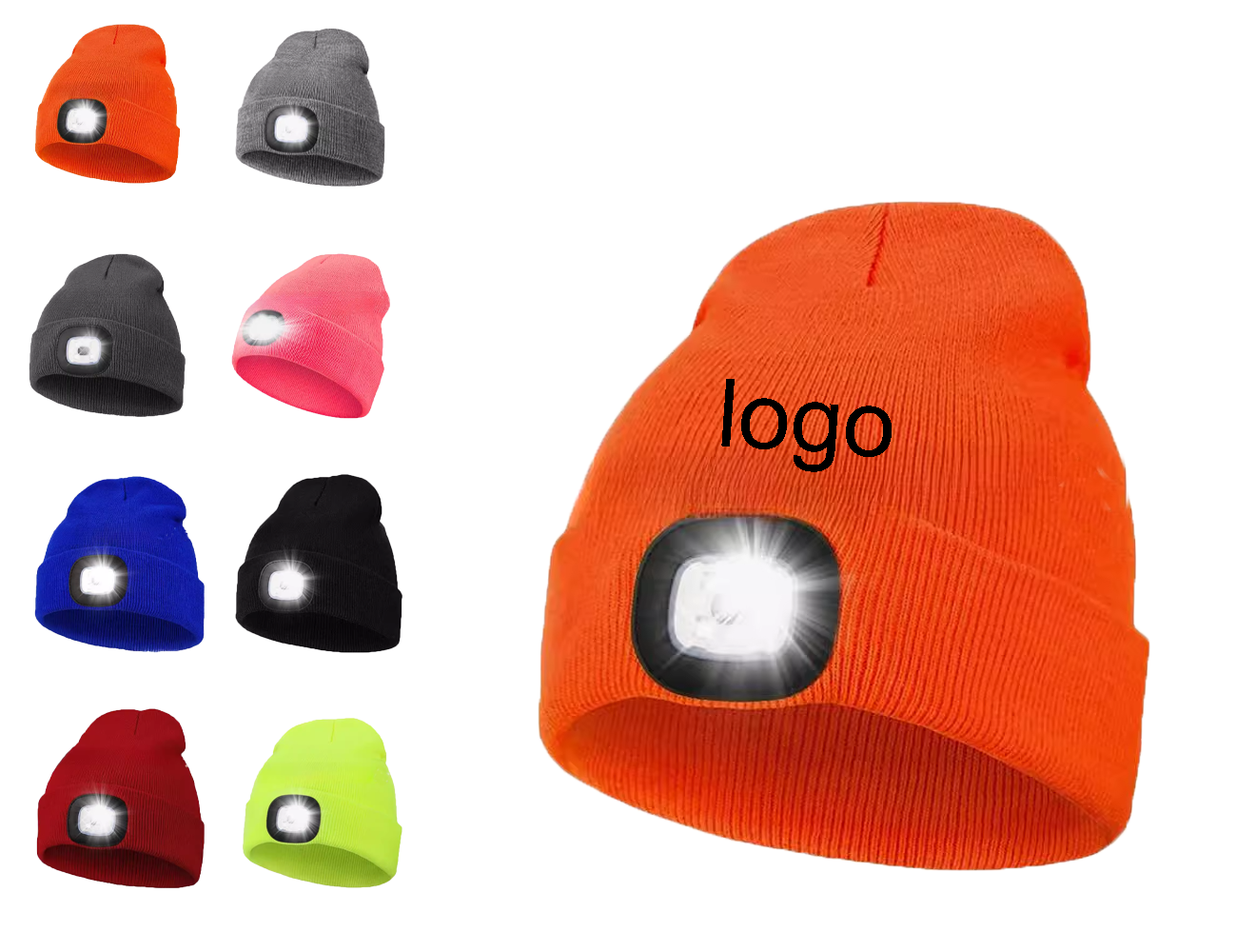 LED Warm Knit Beanie with Headlight