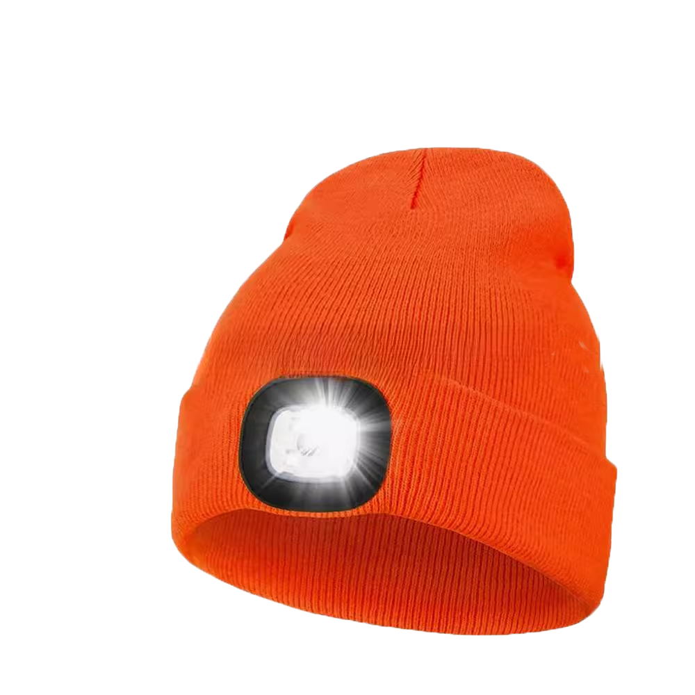 LED Warm Knit Beanie with Headlight
