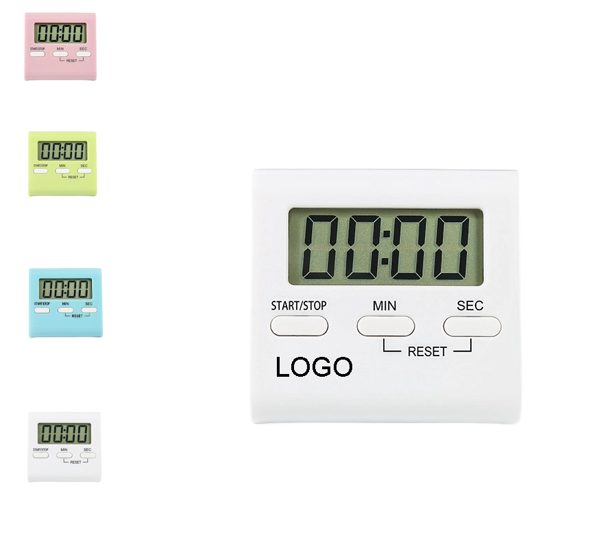 Rectangular Plastic Kitchen Timer W/ Stand