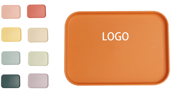 Wheat Straw Plastic Rectangular Tray