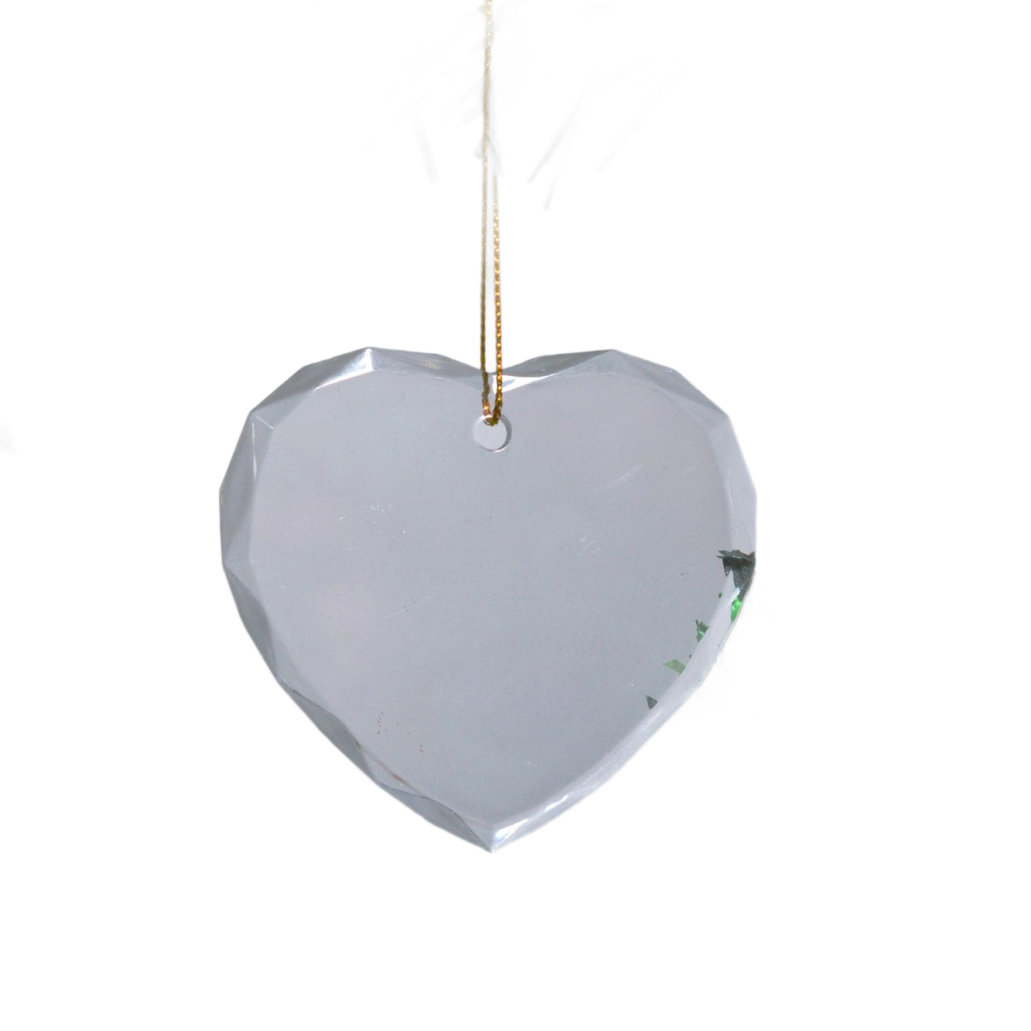 Plastic Heart Shaped Ornament -2.7"x2.7"